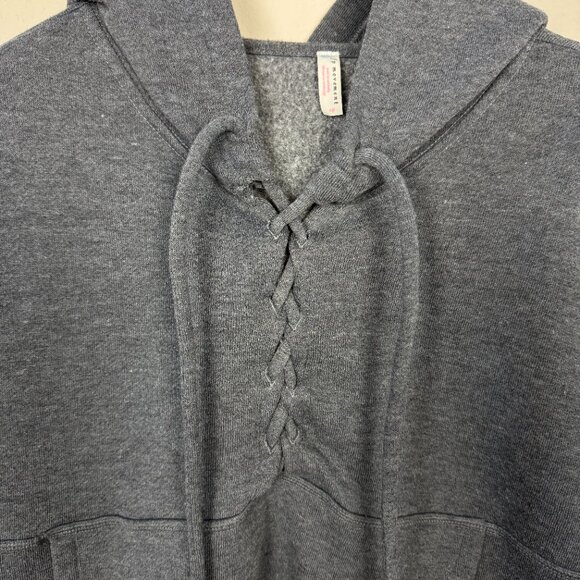 Free People Movement Lace Up Hoodie Sweatshirt Women's Small Gray - Picture 4 of 8